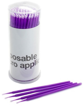 APLIKATORY mikroszczoteczki FIOLETOWE 100szt