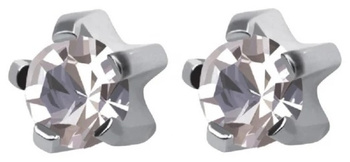 STUDEX kolczyk srebrny BRYLANT W PAZURKACH