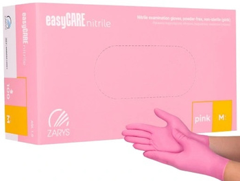 Zarys Rękawiczki nitrylowe różowe M 100szt 8%