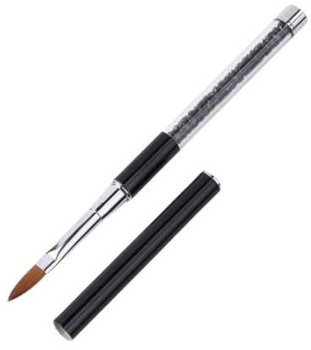 Pędzelek do akrylu czarny z kryształkami nr 4