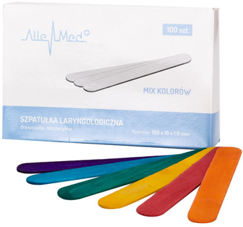 Szpatułka do wosku duża KOLOR 100szt