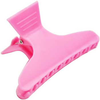 Klamra różowe spinki plastikowe 1szt