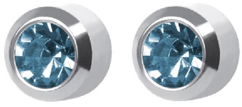 STUDEX kolczyk srebrny AKWAMARYN