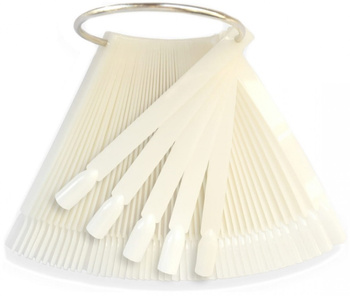 Wzornik do paznokci WACHLARZ mleczny na kole KOŁO