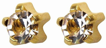 STUDEX kolczyk złoty BRYLANT W PAZURKACH