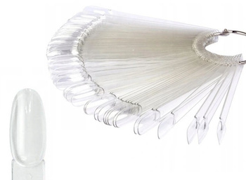 Wzornik do paznokci WACHLARZ clear na kole MIGDAŁ