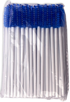 SZCZOTECZKA do rzęs biało-niebieska 50szt