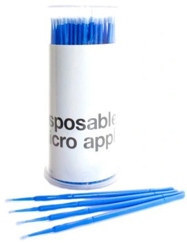 APLIKATORY mikroszczoteczki niebieskie 100szt
